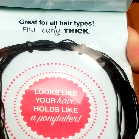 NWT 3×Scünci ColorMatch PONYTAILER 100% Spandex Hair Elastic: DARK BROWN/BLACK! - Picture 6 of 14